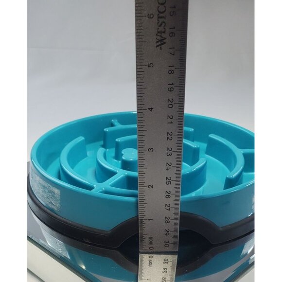 Slow Feed Dog Bowl 10x Slower Holds Up To 3 Cups - by Outward Hound Blue - Picture 8 of 8